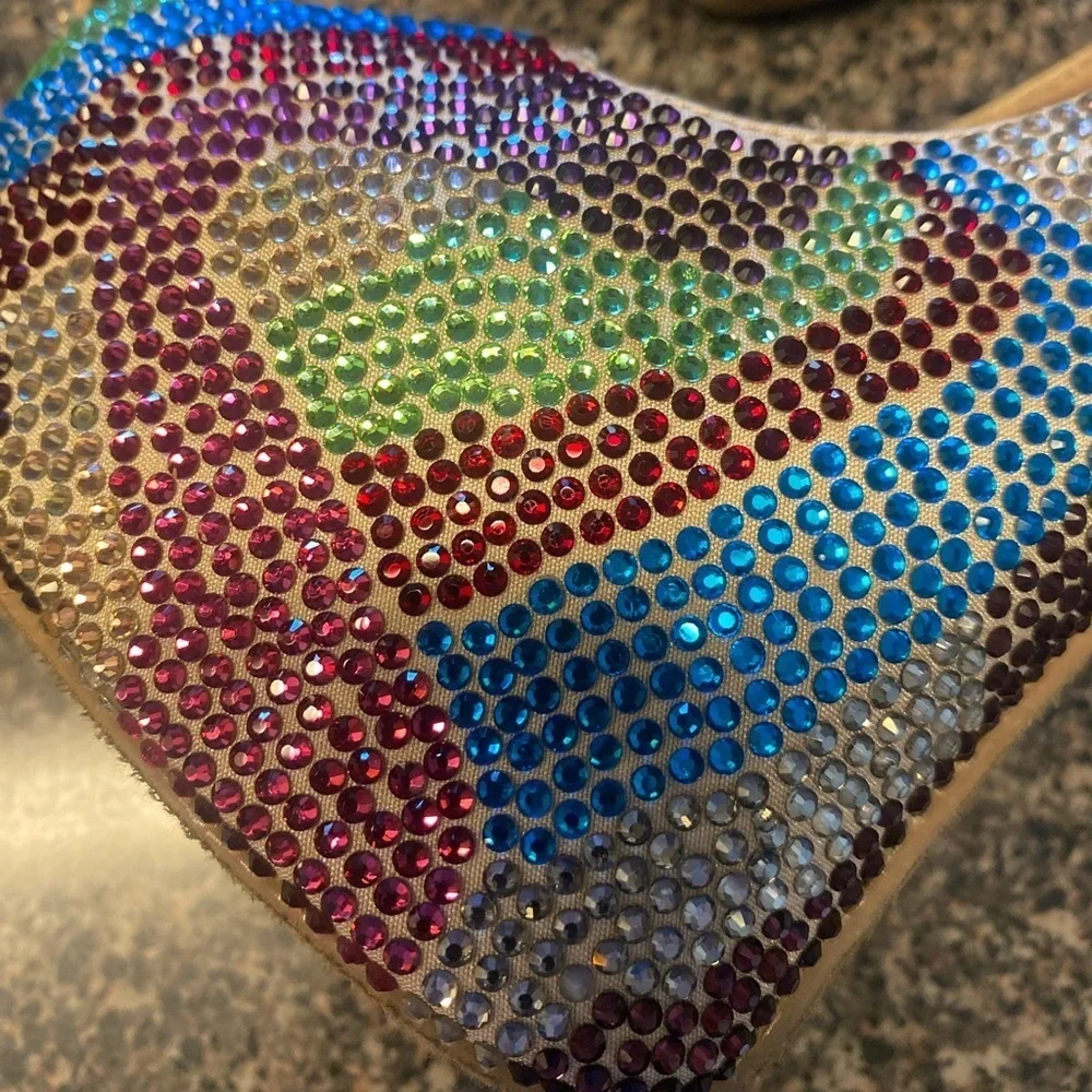 “STEVE MADDEN” Dyvinal Rainbow Platform Stiletto Heels